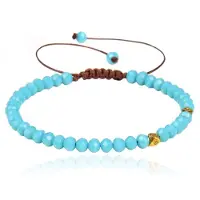 Memphis Armband Natuursteen - 4mm Facetkraal Royal