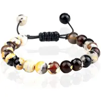 Memphis Dames Armband 8mm Kralen - Yellow Fire