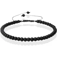 Memphis No.1 Armband - 4mm Agate Black Matte