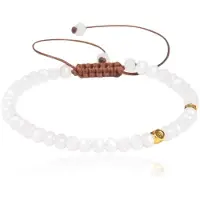 Memphis Armband Natuursteen - 4mm Facetkraal White