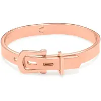 Victorious Dames Armband Roségoudkleurig – Gesp Riem Vormgeving – 16 t/m 18cm