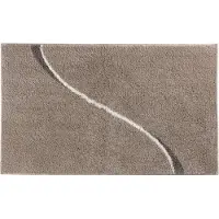 Casilin Badmat Antislip 70x120cm Carve - Waterabsorberende Badkamermat - Wasbaar en Sneldrogend - Voor Douche en Bad - Hoogpolig - Acryl - Rechthoek - Sand