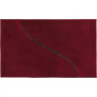 Casilin Badmat Antislip 60x100cm Carve - Waterabsorberende Badkamermat - Wasbaar en Sneldrogend - Voor Douche en Bad - Hoogpolig - Acryl - Rechthoek - Red
