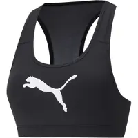 Puma Mid Impact 4Keeps Graphic Bra PM Dames Sportbeha - Zwart/Wit - Maat L