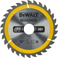 DeWalt CONSTRUCTION CIRKELZAAGBLAD 165X30MM 30T DT1937-QZ