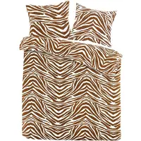 Daydream Dekbedovertrek Zebra Bruin Flanel-240 x 200 / 220 cm | Lits-Jumeaux