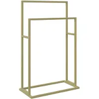 vidaXL Handdoekenrek vrijstaand 48x24x78,5 cm ijzer goudkleurig