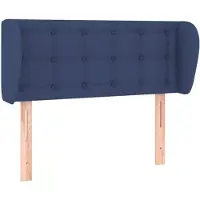 vidaXL Hoofdbord met randen 93x23x78/88 cm stof blauw