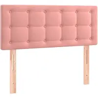 vidaXL Hoofdbord 90x5x78/88 cm fluweel roze