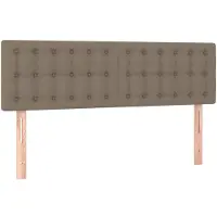 vidaXL Hoofdborden 144x5x78/88 cm stof taupe
