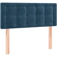vidaXL Hoofdbord 80x5x78/88 cm fluweel donkerblauw