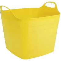 Bathroom Solutions Flexibele kuip - 40L - kunststof - 42 x 42 cm - geel - emmer - wasmand - Wasmanden