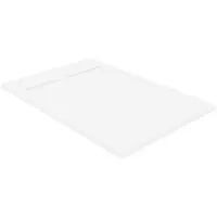 Luca Varess Dandy douchebak 120 x 80 cm composietmarmer mat wit rock structuur