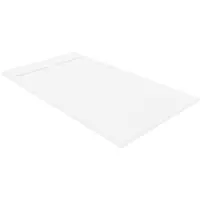 Luca Varess Dandy douchebak 160 x 90 cm composietmarmer mat wit rock structuur
