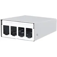 METZ CONNECT 130861-0402-E 4 poorten Netwerkpatchpaneel Zonder connectoren 1 HE Wit Niet ingericht