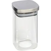 Gerimport Voedsel/etenswaren bewaren voorraadpot 1500 ml glas met RVS deksel - Voorraadpot