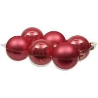 Othmar decorations Kerstballen - 6x st - bubblegum roze - D8 cm - glas - Kerstbal
