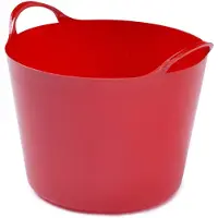 Whitefurze Flexibele emmer - 14 liter - Kunststof - Rood - 32 x 36 x 25 cm - Wasmanden