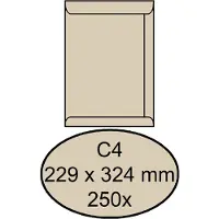 Quantore Envelop quantore akte c4 229x324 120gr cremekraft | Doos a 250 stuk