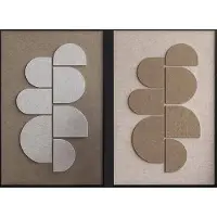 Wandkraft - Feltro Acustico 002 set - 80x120 cm - Akoetisch materiaal ingelijst in een zwarte baklijst.