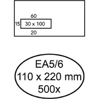 Quantore Envelop quantore venster ea5/6 vl30 80gr wt | Doos a 500 stuk