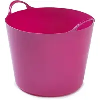 Whitefurze Flexibele emmer - 26 liter - Kunststof - Roze - 38 x 41 x 35 cm - Wasmanden