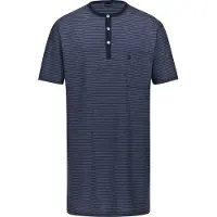 Ammann Pyjama kort ' Jeans Ringel ' blauw / donkerblauw / zwart