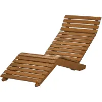 EStore Sunny ligstoel, ligstoel, tuinstoel voor bij het zwembad, balkon, teak
