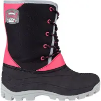 Winter-Grip Snowboot Junior Northern Hiker Zwart Grijs Roze-Schoenmaat 35 - 36