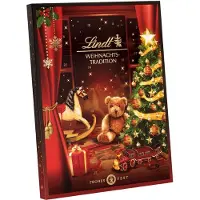 Lindt Chocolade Adventskalender Kersttraditie 253 gram - Tel samen met chocolade af tot Kerst - Kerstcadeau - Premium chocolade
