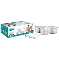 Winning Star St-5100 3-delige Kookset - 2x Kookpot 1x Soeppot - 3x Keukengerei