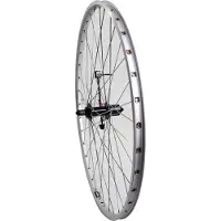 Roland achterwiel 28 uitval cass 7v ZAC19 zilver RVS spk