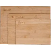 Alpina Snijplanken Hout - Set van 3 - Verschillende Maten - Bamboe