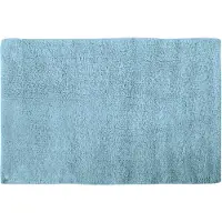 MSV Badkamerkleedje/badmat tapijt voor de vloer - lichtblauw - 40 x 60 cm - Badmatjes