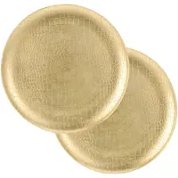 Excellent houseware diner onderborden - 4x - rond - goud - D33 cm - Onderborden