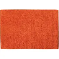 MSV Badkamerkleedje/badmat tapijt voor de vloer - oranje - 40 x 60 cm - Badmatjes