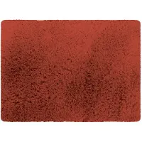MSV Badkamerkleedje/badmat tapijt - voor de vloer - terracotta - 50 x 70 cm - langharig - Badmatjes