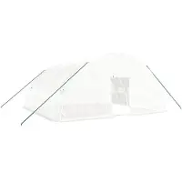 vidaXL Tuinkas met stalen frame 36 m² 6x6x2,85 m wit