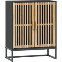 vidaXL Dressoir 60x30x75 cm bewerkt hout zwart