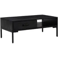 vidaXL Salontafel zwart, 90x50x35 cm, massief grenenhout