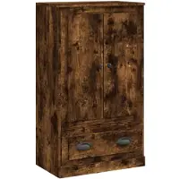 vidaXL Hoge kast 60x35,5x103,5 cm bewerkt hout gerookt eikenkleurig