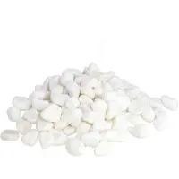 Gerimport Grote witte planten/decoratie kiezel steentjes/stenen 1200 gram ongeveer 2-5 cm - Hobbydecoratieobject