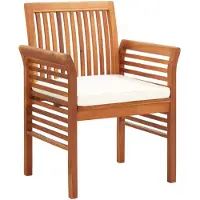 vidaXL Tuinstoelen 8 st met kussens massief acaciahout