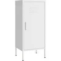vidaXL Opbergkast 42,5x35x101,5 cm staal wit