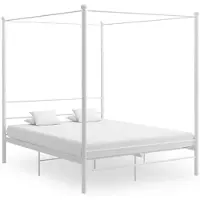 Yiwydaa Hemelbedframe metaal wit 160x200 cm