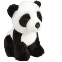 Ravensden Pluche panda beer knuffel - 18 cm - Pandaberen knuffels - zwart/wit - Knuffeldier