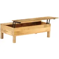 vidaXL Salontafel 110x55x35 cm massief mangohout