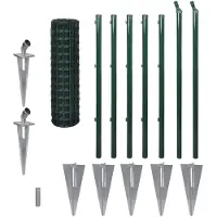 vidaXL Euro hek 10x1,0 m staal groen