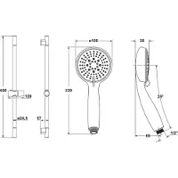 Cornat Douchegarnituur Comiso 5S Ch - TECB3452
