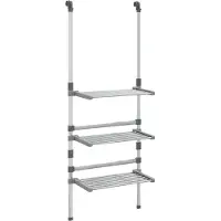 vidaXL - Droogrek - 3-laags - hangend - aluminium